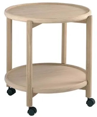 Thomsen Furniture Hudson serveringsbord - Eik/Eik - Lakkert eik - Ø55 cm