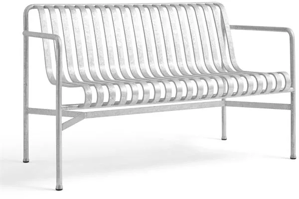 HAY Palissade Dining Benk med Armlene Varmgalvanisert Stål
