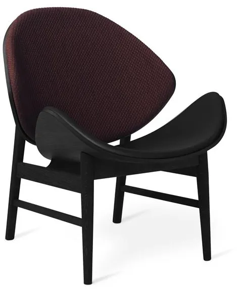 Warm Nordic The Orange Lenestol med sete og ryggpolstring Mosaic 682/Sort Eik