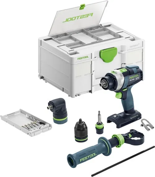 Festool batteridrevet slagbormaskin TPC 18/4 I-Basic-Set QUADRIVE