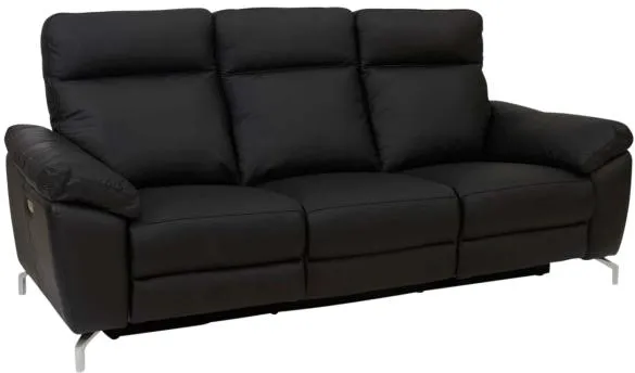 Furnhouse Selesta 3 pers. lær sort 222x96x101cm