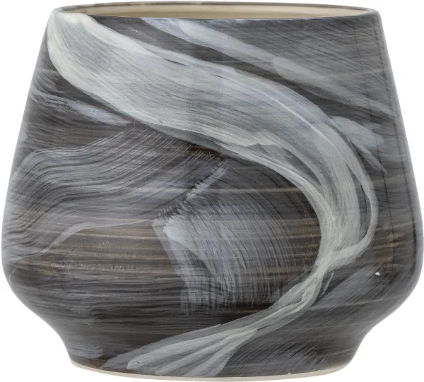 Skjalm, Krukke, brun, steingods